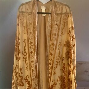 Free People cut velvet kimono